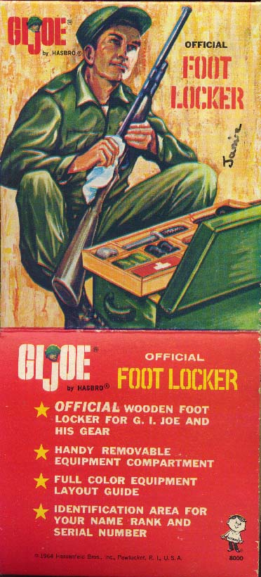 Vintage GI Joe Wooden Footlocker Foot Locker W/Gear Tray 1964